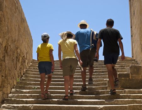 Family on vacation in a Mediterranean country here in Malta