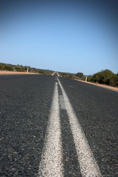 A remote road in the outback