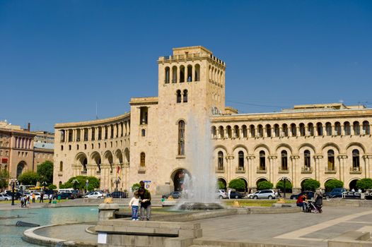 The Republic square in Yerevan, Armenia, taken on June 2011