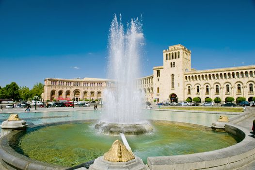 The Republic square in Yerevan, Armenia, taken on June 2011