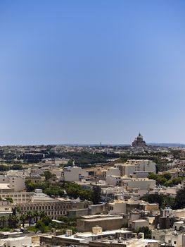 General landscape view of Gozo as seen from the citadel bastions