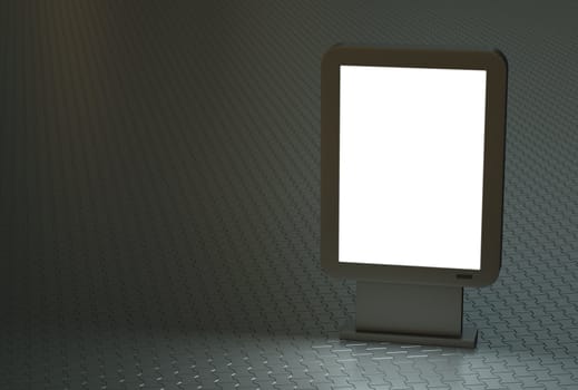 Blank outdoor citylight banner. 3D render