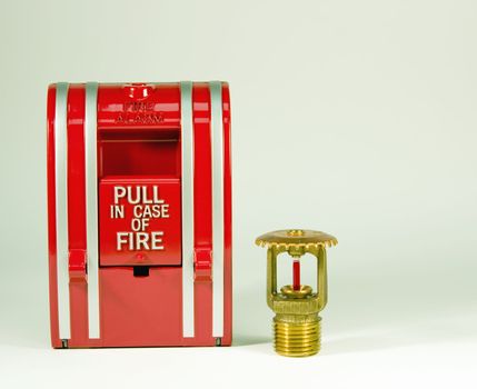 Fire alarm pull station and sprinkler head