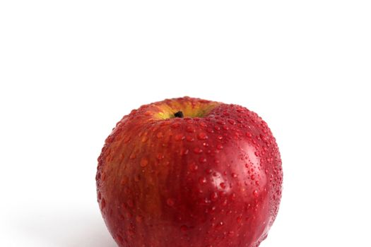 Fresh red apple isolated on white background
