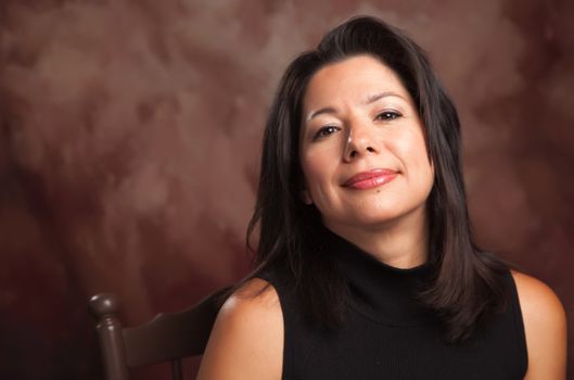 Attractive Hispanic Woman Studio Portrait.