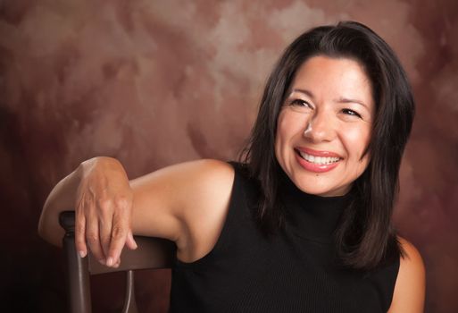 Attractive Hispanic Woman Studio Portrait.