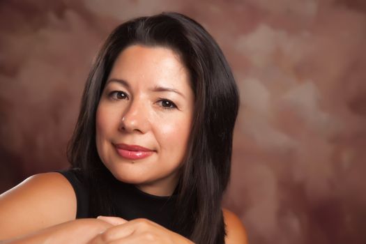 Attractive Hispanic Woman Studio Portrait.