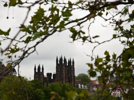 A tour of the city of Edimburgh, view from streets and the hills of this town