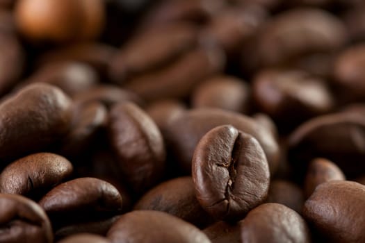 A close up shoot of a bunch of coffee beans
