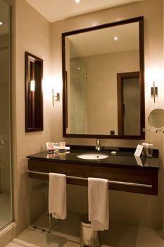 Elegant 5 star hotel or apartment luxury bathroom