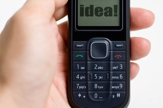 Modern mobile or cell phone for global communication services with idea