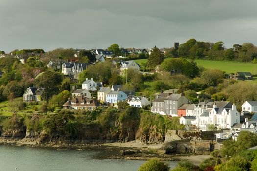 View of seaside houses at Killarney, Ireland