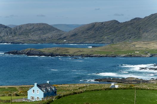 Houses by the ocean at Beara, Ireland