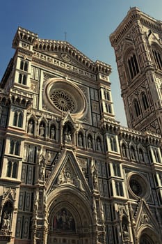 The Duomo in Florence Italy, taken early in the morning as the sun rises.