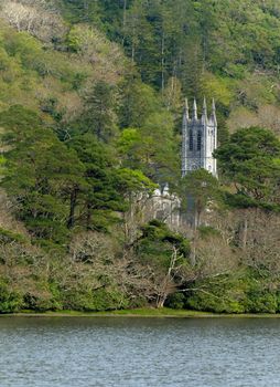 View of abbey at Connemara, Ireland