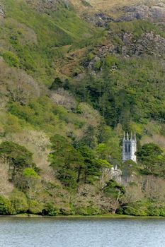 View of abbey at Connemara, Ireland