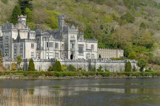 View of abbey at Connemara, Ireland