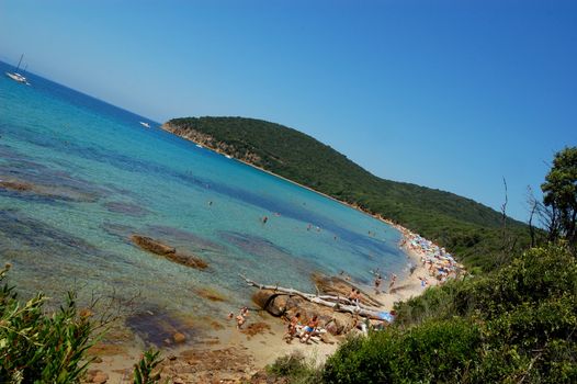 beach landscape of Cala Violina (Tuscany, Italy)