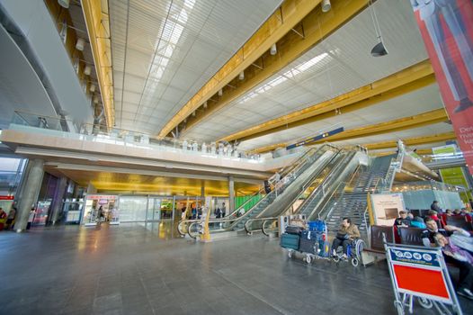 Interior of the airport Gardemoen in Oslo