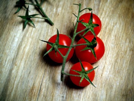 Close up of cherry tomatoes.