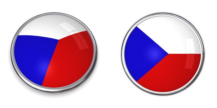 button style banner in 3D of Czech