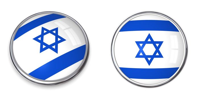 button style banner in 3D of Israel