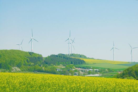 
Alternative energy sources - windmills, and canola oil.