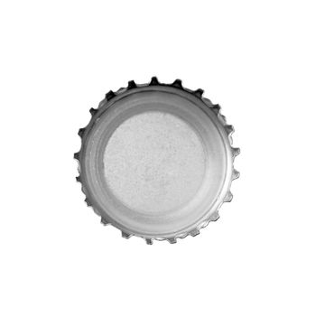 Asingle bottle cap isolated on white background.