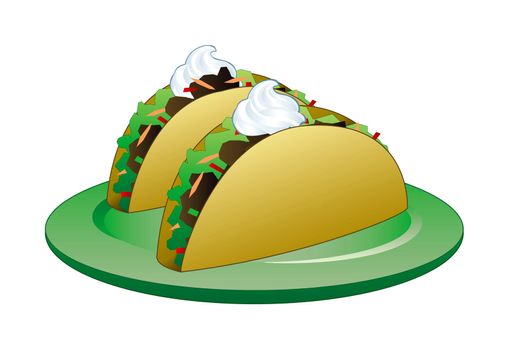 Raster version Illustration of tacos.