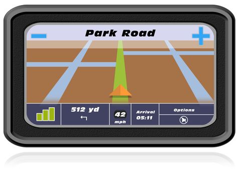 illustration of a concept satellite navigation system