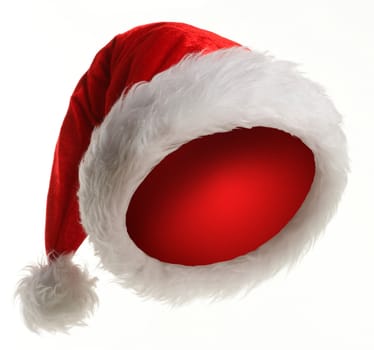 Santa Claus hat on white background