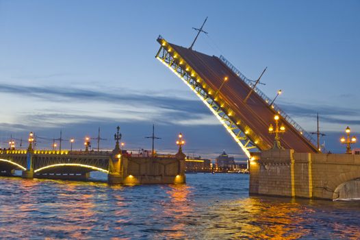 Leaf bridge in Sankt Petersburg, Russia, taken on June 2011