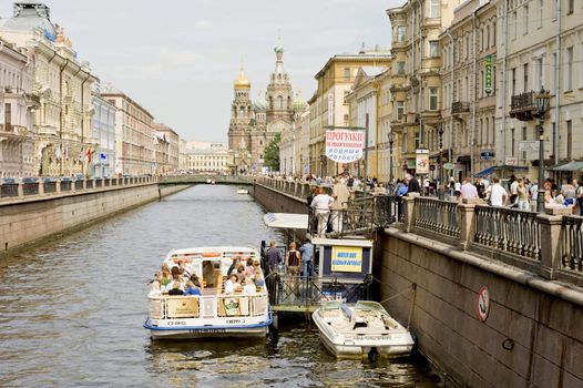 View on Griboedov's channel in Sankt Petersburg, Russia, taken on June 2011