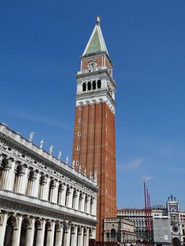 Venice with Campanile's tower on ST Mark's square