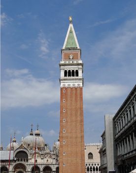 Venice with Campanile's tower on ST Mark's square