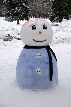 I have seen this snowman in city park of Tallinn, Estonia 