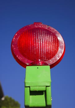 Red road work light