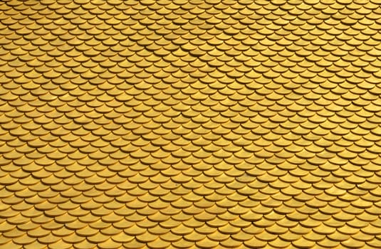 Golden roof texture from Chengde buddhist temple in China.