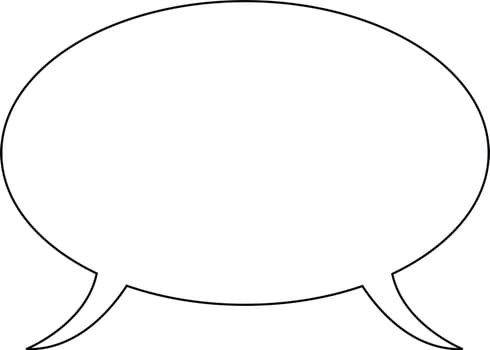 Speech bubble for cartoons or scrapbooking.