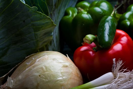 a ton of fresh vegetables from the farmers market