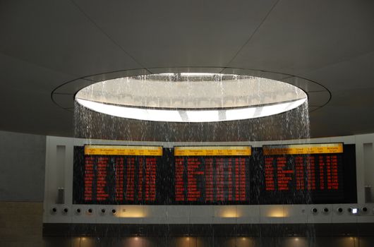 Fragment of interior passenger hall of Ben-Gurion Airport in Tel-Aviv