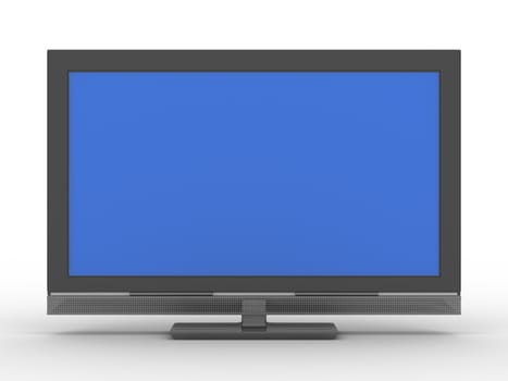 TV on white background. Isolated 3D image