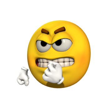 Image of a very angry yellow cartoon man.
