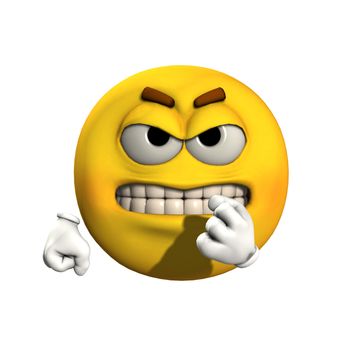 Image of a very angry yellow cartoon man.