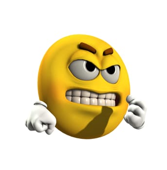 Image of a very angry yellow cartoon man.