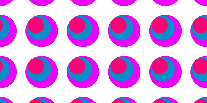 A psychedelic sixties background with coloured circles