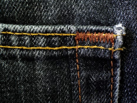 Close up of jeans.