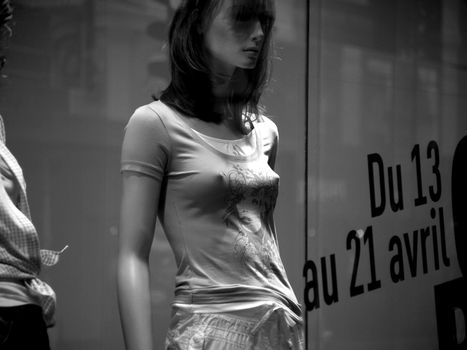 Mannequin in the window.