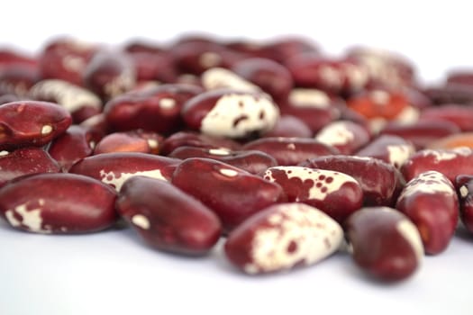 beans in bulk on a white background