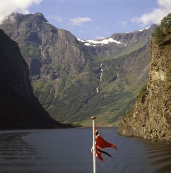 Tourist boat on Nerov Fjord